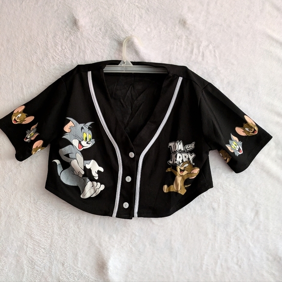 no brand Tops - Tom and Jerry jersey size small crop top no tag